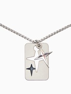 Кулон «Жетон» звезда, цвет чёрный в чернёном серебре,, 70 см - фото 40322715