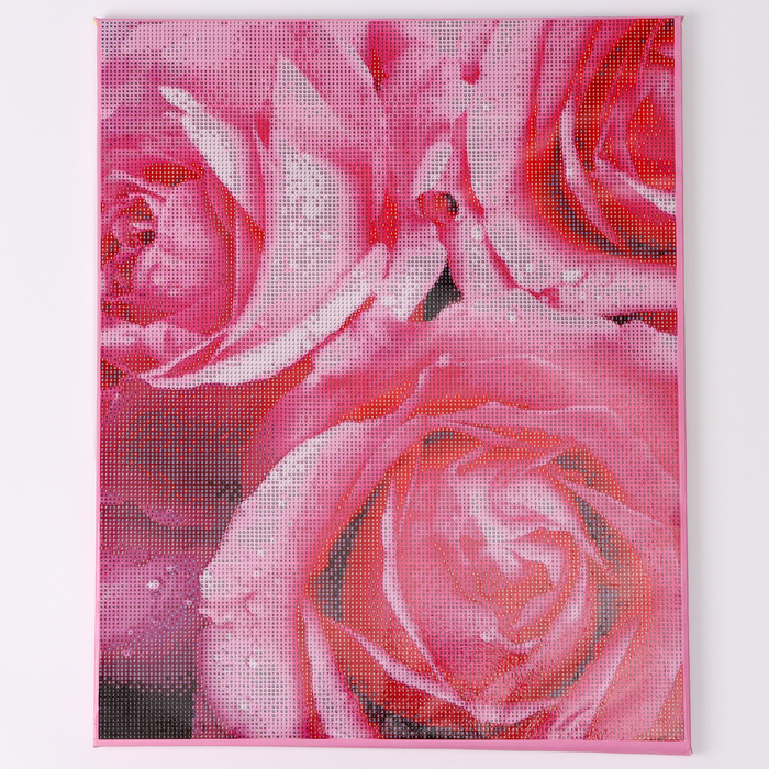 Алмазная вышивка полное заполнение «Цветы», на раме, 40×50 см - Фото 1