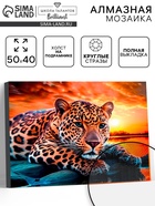 Алмазная вышивка полное заполнение «Гепард», на раме, 40×50 см - Фото 1