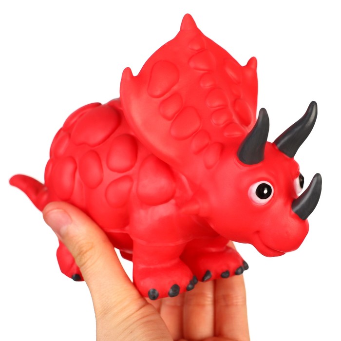 Игрушка для ванны «Динозавр: Трицератопс», 24 см, с пищалкой, Крошка Я
