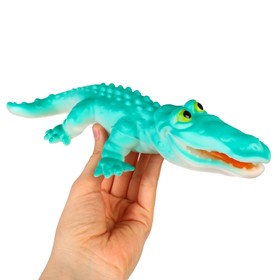 Резиновая игрушка для ванны «Крокодил», 18 см, с пищалкой, Крошка Я