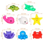 Резиновые игрушки для ванны Крошка Я «Морской мир», с пищалкой, в наборе 8 шт. - Фото 3