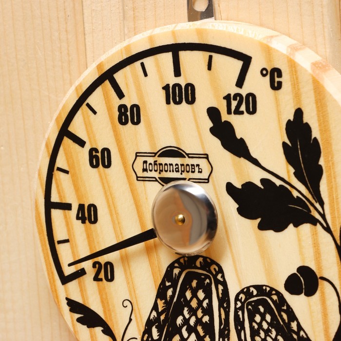Термометр для бани "Лапти", деревянный, 16 х 12 см, Добропаровъ