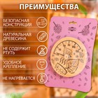 Термометр для бани "Листья", деревянный, d=14 см, Добропаровъ - фото 9310158