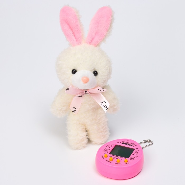 Мягкая игрушка с электронной головоломкой "Зайчик" - фото 1897775610