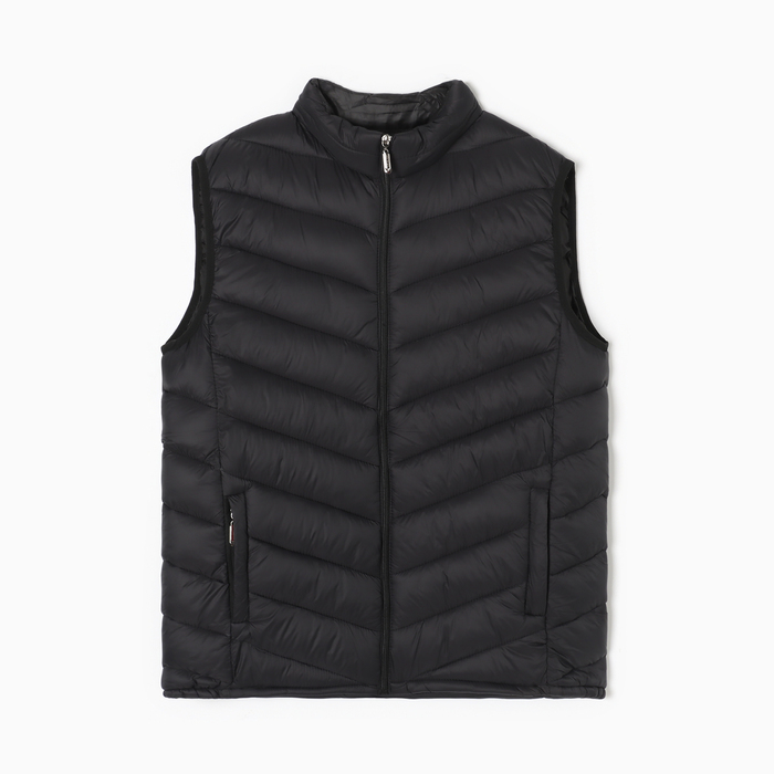 Жилет мужской на молнии MIST, размер 54, чёрный