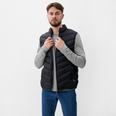 Жилет мужской на молнии MIST, размер 54, чёрный