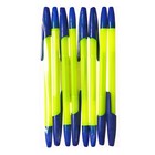 Набор ручек шариковых 8 штук LANCER Office Style 820, узел 0.5 мм, синие чернила на масляной основе, корпус желтый - фото 8929089