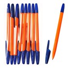 Набор ручек шариковых 8 штук LANCER Office Style 820, узел 0.5 мм, синие чернила на масляной основе, корпус оранжевый - фото 8929095