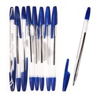Набор ручек шариковых 8 штук LANCER Office Style 820, узел 0.5 мм, синие чернила на масляной основе, корпус синий прозрачный - фото 8929100