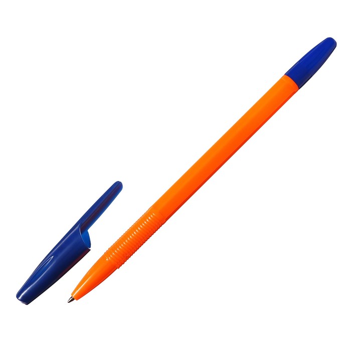 Набор ручек шариковых 8 шт. LANCER Office Style 820 узел 0.7 синий, корп. оранж неон