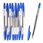 Набор ручек шариковых 8 штук LANCER Office Style 820, узел 1.0 мм, синие чернила на масляной основе, корпус голубой прозрачный - фото 11146377