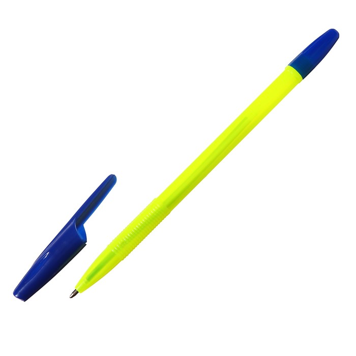 Набор ручек шариковых 8 шт. LANCER Office Style 820 узел 1.0 синий, корп. желт неон