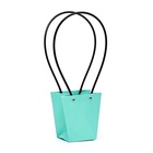 Сумка для цветов Мятная влагостойкая, 12×12 - 8×8 - 12.5 см - Фото 2