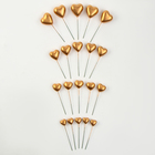 Топперы для торта «Сердечки», 12 см, золотой - Фото 3