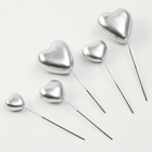 Топпер для торта «Сердечки», 12 см, серебряные - Фото 2