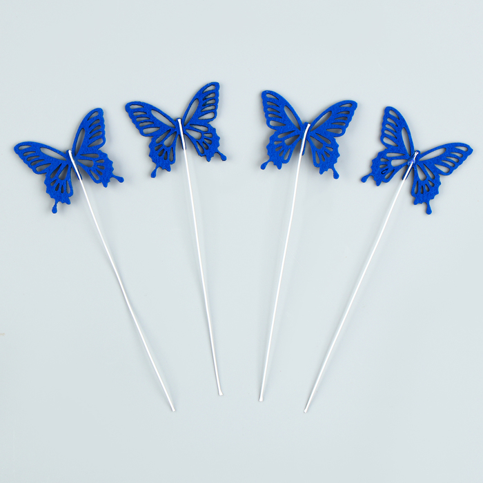 Набор для украшения «Бабочки», цвет синий