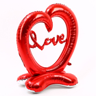 Воздушный шар фольгированный 50" «Сердце», на подставке, красное, под воздух - Фото 2