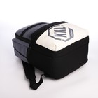 Рюкзак молодёжный из текстиля на молнии, 3 кармана, сумка, держатель для чемодана, цвет чёрный/серый - Фото 7