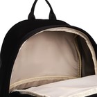 Рюкзак молодёжный из текстиля на молнии, 3 кармана, цвет чёрный - фото 11146612