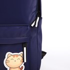 Рюкзак школьный из текстиля на молнии, водонепроницаемый, 4 кармана, цвет синий - фото 11146638