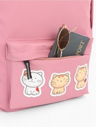 Рюкзак школьный на молнии, с карманами, с принтом, размер 31×13×43 см, розовый - фото 52296609