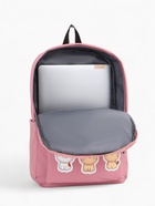 Рюкзак школьный на молнии, с карманами, с принтом, размер 31×13×43 см, розовый - фото 52296612