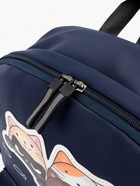 Рюкзак школьный на молнии, с карманами, с принтом, размер 31×13×43 см, синий - Фото 2