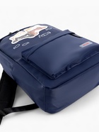 Рюкзак школьный на молнии, с карманами, с принтом, размер 31×13×43 см, синий - Фото 3