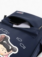 Рюкзак школьный на молнии, с карманами, с принтом, размер 31×13×43 см, синий - Фото 9