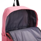 Рюкзак школьный из текстиля на молнии, водонепроницаемый, 4 кармана, цвет розовый - фото 11146681