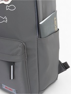 Рюкзак школьный на молнии, с карманами, с рисунком, размер 31×13×43 см, серый - Фото 7