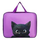 Папка для труда, А4, текстильная, 35×27×7 см «Котик чёрный» - Фото 2