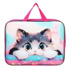 Папка для труда, А4, текстильная, 35×27×7 см «Котик корея» - Фото 2