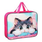 Папка для труда, А4, текстильная, 35×27×7 см «Котик корея» - Фото 3