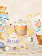 Скатерть «Этель. Пасхальные куличи», d=148 см, 100% хлопок, саржа 190 г/м² - Фото 4