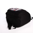 Рюкзак молодёжный из текстиля на молнии, 3 кармана, цвет чёрный - фото 23646774