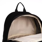 Рюкзак молодёжный из текстиля на молнии, 3 кармана, цвет чёрный - фото 23646775