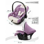 Автолюлька детская AmaroBaby Baby Comfort, группа 0+ (0-13 кг), цвет светло-фиолетовый/светло-бежевый - Фото 4