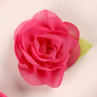 Цветок с лепестками, листиком, из ткани, набор 8 шт., цвет фуксия - Фото 2