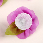Цветок с лепестками, листиком, из ткани, набор 8 шт., цвет фиолетовый - Фото 3
