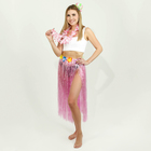 Гавайский набор «Тропики»: юбка, зажим, венок, цвет розовый - фото 12085841
