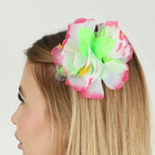 Гавайский костюм «Тропики»: юбка, зажим, венок, цвет розовый - Фото 3