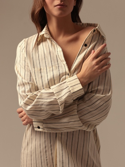 Сорочка ночная женская SL HOME Linen, размер 48 (XL)