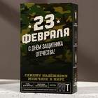 Подарочный набор косметики «С Днём защитника Отечества!», гель для бритья и бальзам после бритья 2 х 110 мл и бритва, HARD LINE - фото 9087229