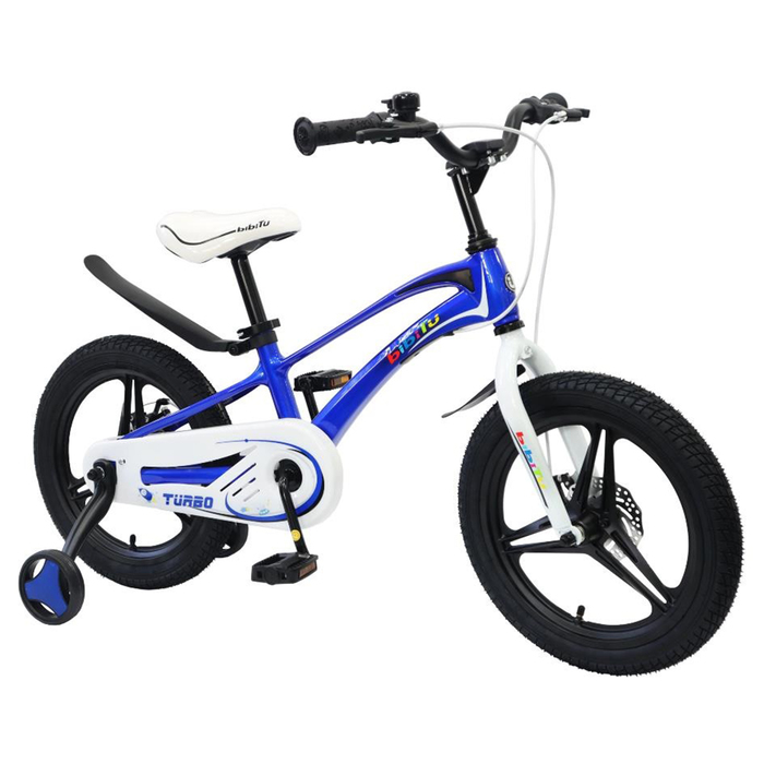 Велосипед 14" BIBITU TURBO, цвет синий/белый - Фото 1