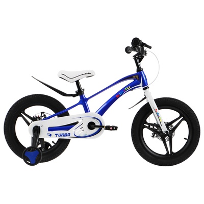 Велосипед детский BIBITU TURBO, диаметр колёс 16", со съёмными колёсами, синий