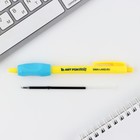Ручка шариковая синяя паста 0.5 мм ArtFox Study тренажер для письма - Фото 6