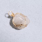 Подвеска из камня «Белый кварц», в проволоке - Фото 3