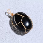 Подвеска из камня «Обсидиан», в проволоке - Фото 3